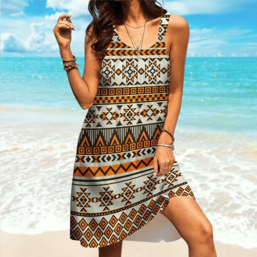 Gearhuman 3D American Native Sleeveless Beach Dress ZK2406214 Beach Dress