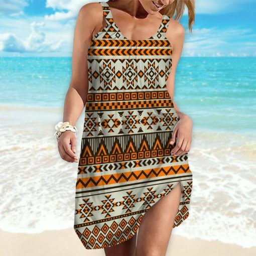 Gearhuman 3D American Native Sleeveless Beach Dress ZK2406214 Beach Dress