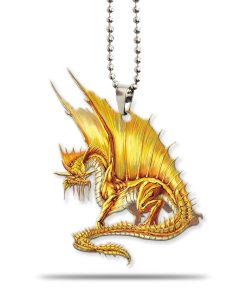 Gearhuman 3D Ancient Gold Dragon Custom Car Hanging GW2206219 Car Hanging Car Hanging/1 Pack 