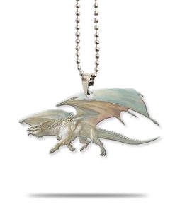 Gearhuman 3D Ancient White Dragon Custom Car Hanging GW22067 Car Hanging Car Hanging/1 Pack 