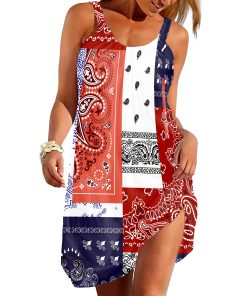 Gearhuman 3D Bandana Linen Sleeveless Dress ZK0906215 Beach Dress Beach Dress S