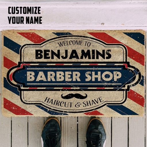 Gearhuman 3D Barber Shop Custom Name Doormat 4 Gearhuman 3D Barber Shop Custom Name Doormat ZK0906212 Doormat