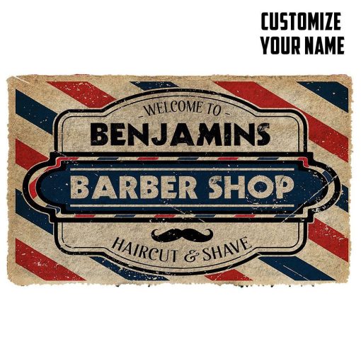 Gearhuman 3D Barber Shop Custom Name Doormat 2 Gearhuman 3D Barber Shop Custom Name Doormat ZK0906212 Doormat Doormat S(15,8inchx23,6inch)