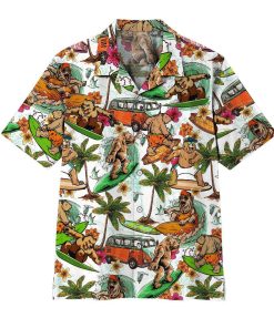 Gearhuman 3D Bear Surfing Hawaii Shirt ZZ0707212 Short Sleeve Shirt Short Sleeve Shirt S 