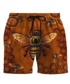 Gearhuman 3D Bee Beach Short ZZ0706211 Men Shorts S