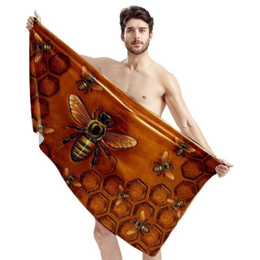 Gearhuman 3D Bee Beach Towel 4 Gearhuman 3D Bee Beach Towel ZZ0706215 Towel