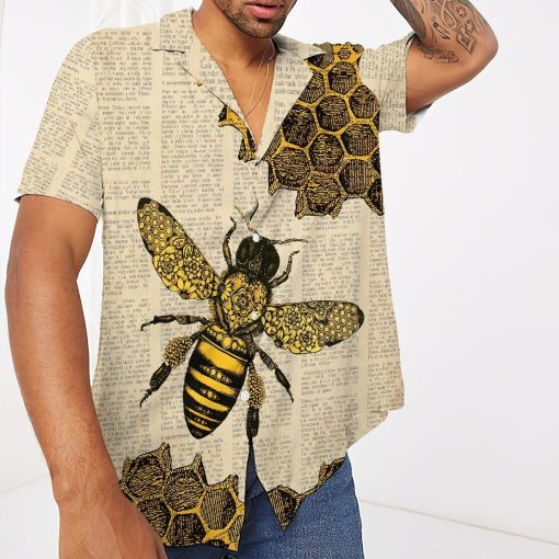 Gearhuman 3D Bee Hawaii Shirt ZK0406212 Hawai Shirt