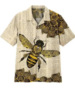 Gearhuman 3D Bee Hawaii Shirt ZK0406212 Hawai Shirt Short Sleeve Shirt S