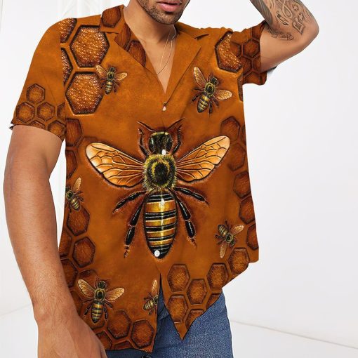 Gearhuman 3D Bee Hawaii Shirt ZZ0306211 Hawai Shirt