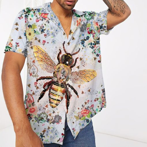 Gearhuman 3D Bee Hawaii Shirt ZZ0406211 Hawai Shirt