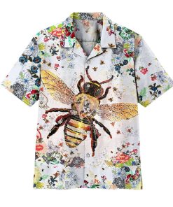 Gearhuman 3D Bee Hawaii Shirt ZZ0406211 Hawai Shirt Short Sleeve Shirt S