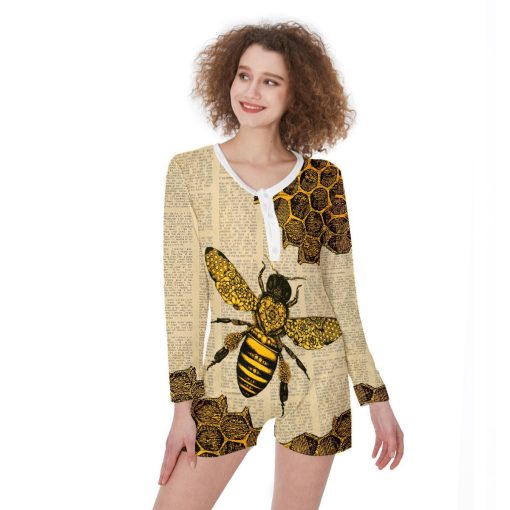 Gearhuman 3D Bee One Women Piece Pajamas ZK0207218 One piece women pajamas
