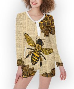 Gearhuman 3D Bee One Women Piece Pajamas ZK0207218 One piece women pajamas One piece women pajamas S 