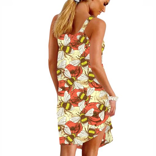 Gearhuman 3D Bee Sleeveless Beach Dress ZZ0306212 Beach Dress