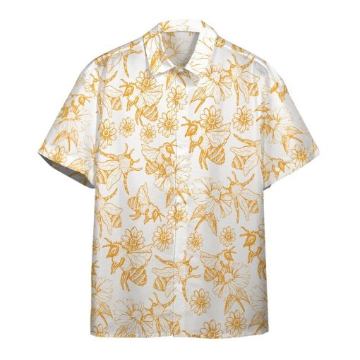 Gearhuman 3D Bees Hawaii Shirt ZK03062112 Hawai Shirt Short Sleeve Shirt S