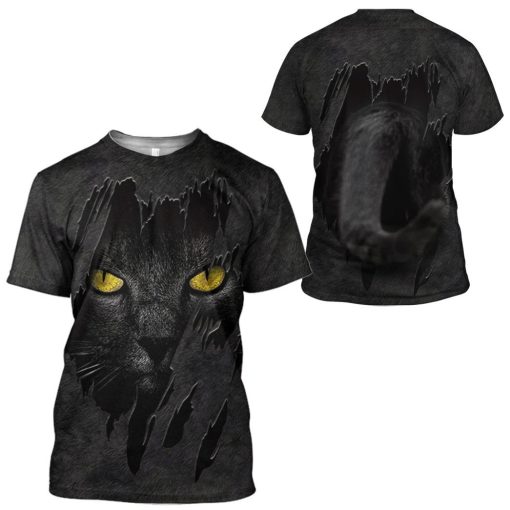 Gearhuman 3D Black Cat Fleece Tshirt Hoodie Apparel 7 Gearhuman 3D Black Cat Fleece Tshirt Hoodie Apparel ZZ0807211 3D Apparel