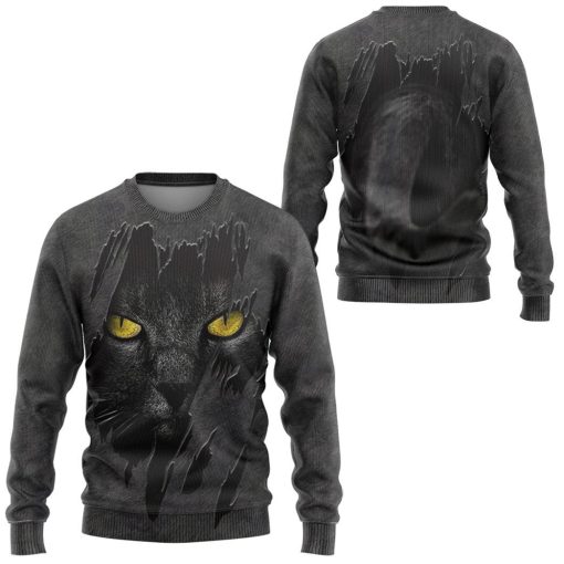 Gearhuman 3D Black Cat Fleece Tshirt Hoodie Apparel 6 Gearhuman 3D Black Cat Fleece Tshirt Hoodie Apparel ZZ0807211 3D Apparel