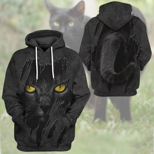 Gearhuman 3D Black Cat Fleece Tshirt Hoodie Apparel 9 Gearhuman 3D Black Cat Fleece Tshirt Hoodie Apparel ZZ0807211 3D Apparel