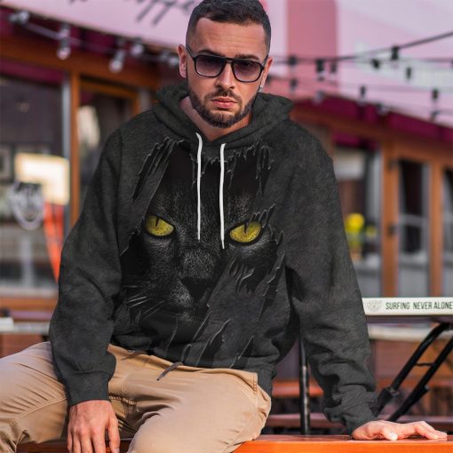 Gearhuman 3D Black Cat Fleece Tshirt Hoodie Apparel 10 Gearhuman 3D Black Cat Fleece Tshirt Hoodie Apparel ZZ0807211 3D Apparel
