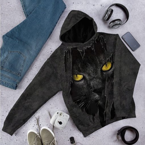 Gearhuman 3D Black Cat Fleece Tshirt Hoodie Apparel 11 Gearhuman 3D Black Cat Fleece Tshirt Hoodie Apparel ZZ0807211 3D Apparel