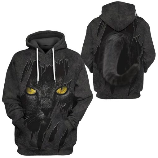 Gearhuman 3D Black Cat Fleece Tshirt Hoodie Apparel 5 Gearhuman 3D Black Cat Fleece Tshirt Hoodie Apparel ZZ0807211 3D Apparel