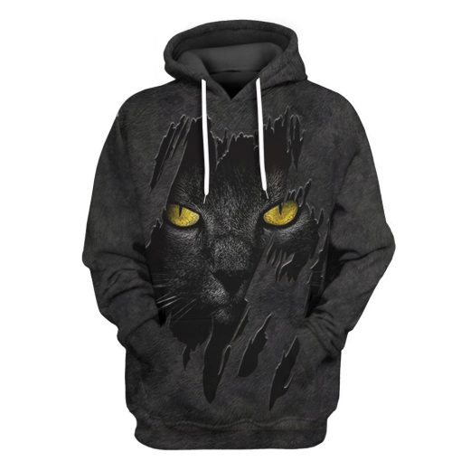 Gearhuman 3D Black Cat Fleece Tshirt Hoodie Apparel 1 Gearhuman 3D Black Cat Fleece Tshirt Hoodie Apparel ZZ0807211 3D Apparel Hoodie S