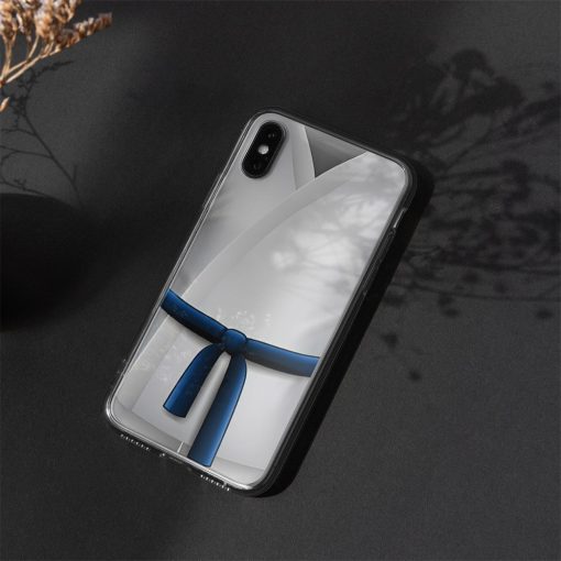 Gearhuman 3D Blue Karate Belt Phone Case ZK1706215 Glass Phone Case