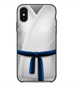 Gearhuman 3D Blue Karate Belt Phone Case ZK1706215 Glass Phone Case Iphone X 