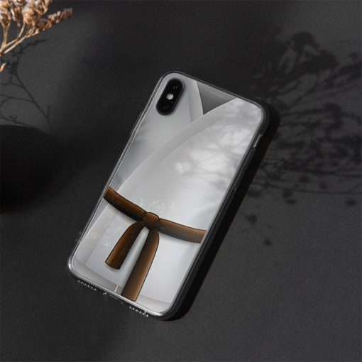 Gearhuman 3D Brown Karate Belt Phone Case ZK1706213 Glass Phone Case