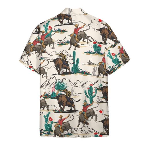 Gearhuman 3D Bull Riding Hawaii Shirt 2 Gearhuman 3D Bull Riding Hawaii Shirt ZK2506219 Short Sleeve Shirt