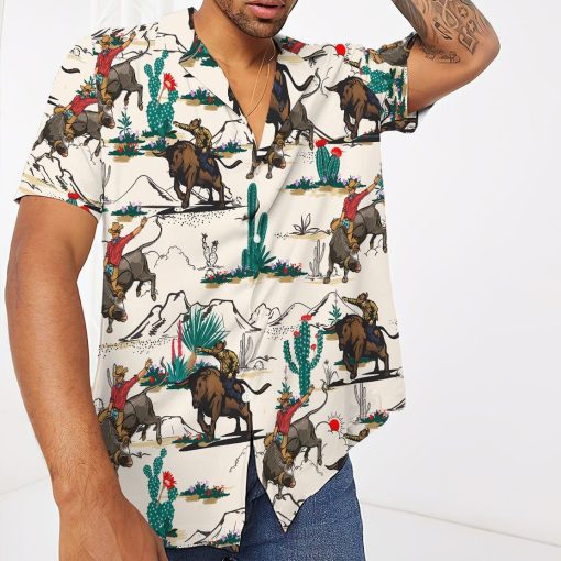 Gearhuman 3D Bull Riding Hawaii Shirt 3 Gearhuman 3D Bull Riding Hawaii Shirt ZK2506219 Short Sleeve Shirt