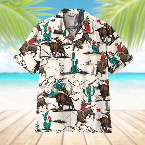 Gearhuman 3D Bull Riding Hawaii Shirt 6 Gearhuman 3D Bull Riding Hawaii Shirt ZK2506219 Short Sleeve Shirt