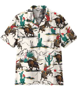 Gearhuman 3D Bull Riding Hawaii Shirt ZK2506219 Short Sleeve Shirt Short Sleeve Shirt S