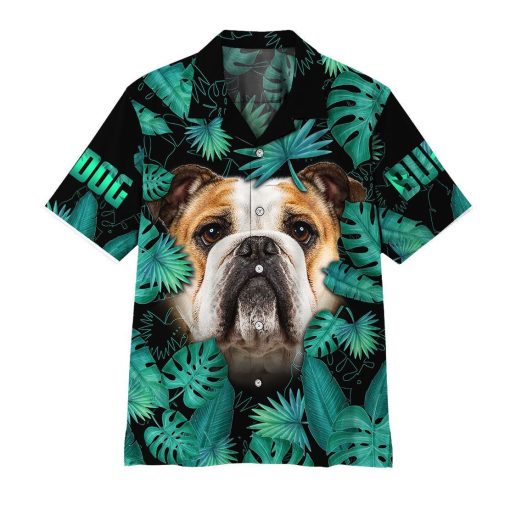 Gearhuman 3D Bulldog Hawaii Shirt 1 Gearhuman 3D Bulldog Hawaii Shirt ZZ2206215 Short Sleeve Shirt Short Sleeve Shirt S