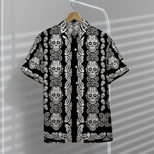 Gearhuman 3D Calavera Hawaii Shirt ZK1506211 Short Sleeve Shirt