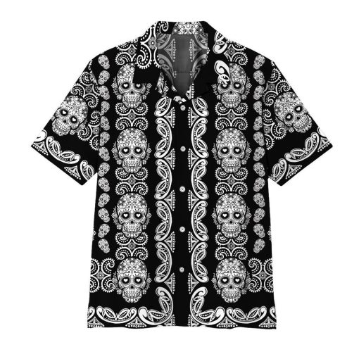 Gearhuman 3D Calavera Hawaii Shirt ZK1506211 Short Sleeve Shirt Short Sleeve Shirt S