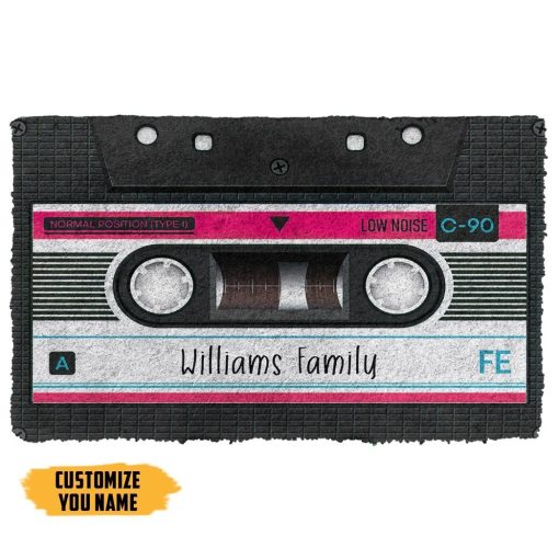 Gearhuman 3D Cassette Tape Custom Name Doormat 2 Gearhuman 3D Cassette Tape Custom Name Doormat ZK1106213 Doormat Doormat S(15,8inchx23,6inch)