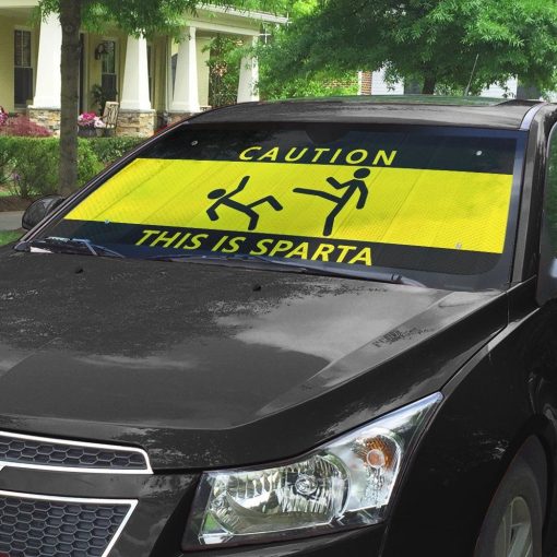 Gearhuman 3D Caution This Is Sparta Auto Sunshade 6 Gearhuman 3D Caution This Is Sparta Auto Sunshade ZK2805211 Auto Sunshade