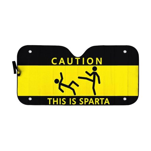 Gearhuman 3D Caution This Is Sparta Auto Sunshade 1 Gearhuman 3D Caution This Is Sparta Auto Sunshade ZK2805211 Auto Sunshade 57''x27.5''