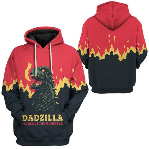 Gearhuman 3D Dadzilla Custom Hoodie Apparel 3 Gearhuman 3D Dadzilla Custom Hoodie Apparel GZ02051 3D Custom Fleece Hoodies