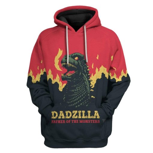 Gearhuman 3D Dadzilla Custom Hoodie Apparel 1 Gearhuman 3D Dadzilla Custom Hoodie Apparel GZ02051 3D Custom Fleece Hoodies Hoodie S