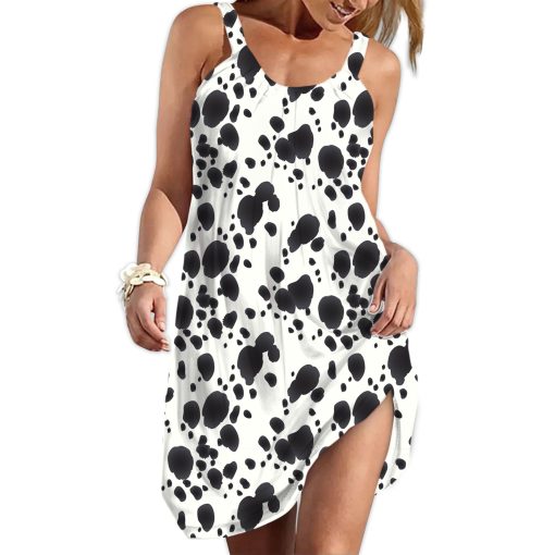 Gearhuman 3D Dalmatian Sleeveless Beach Dress ZK10062111 Beach Dress