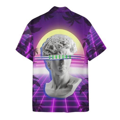 Gearhuman 3D David Head Vaporwave Hawaii Shirt ZK1106215 Short Sleeve Shirt