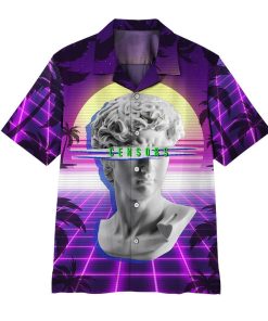 Gearhuman 3D David Head Vaporwave Hawaii Shirt ZK1106215 Short Sleeve Shirt Short Sleeve Shirt S 