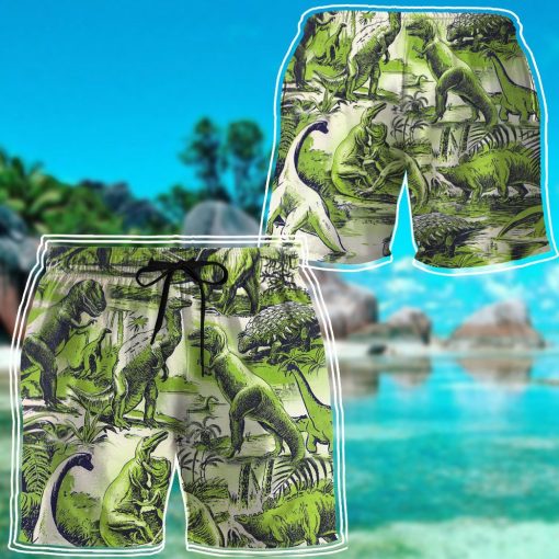 Gearhuman 3D Dinosaur Beach Shorts 5 Gearhuman 3D Dinosaur Beach Shorts ZZ0507212 Men Shorts