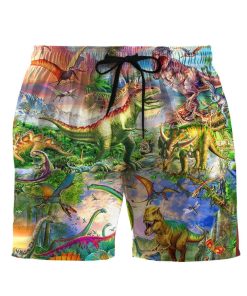 Gearhuman 3D Dinosaur Beach Shorts ZZ2406222 Men Shorts Beach Shorts S 