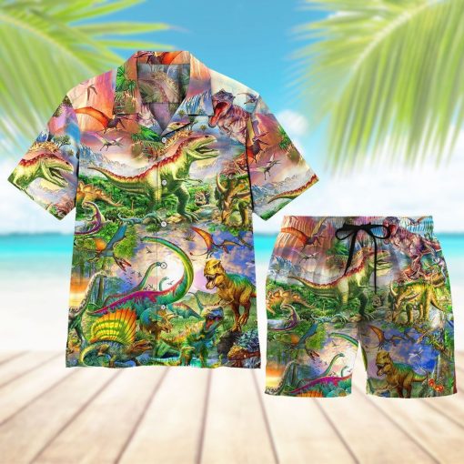 Gearhuman 3D Dinosaur Hawaii Shirt ZZ2406212 Short Sleeve Shirt