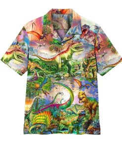 Gearhuman 3D Dinosaur Hawaii Shirt ZZ2406212 Short Sleeve Shirt Short Sleeve Shirt S
