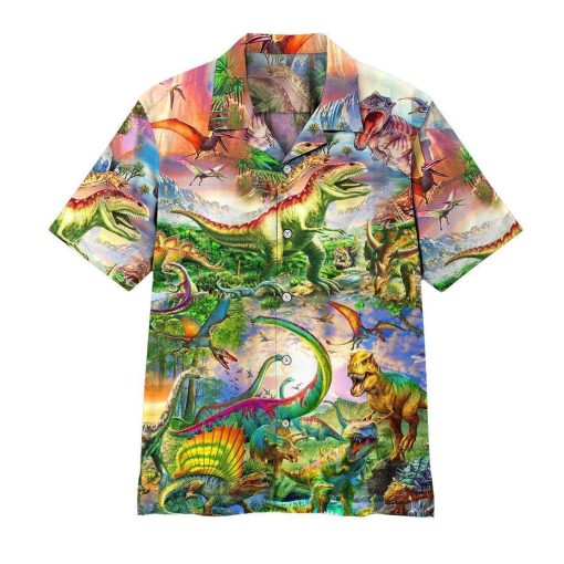 Gearhuman 3D Dinosaur Hawaii Shirt ZZ2406212 Short Sleeve Shirt Short Sleeve Shirt S