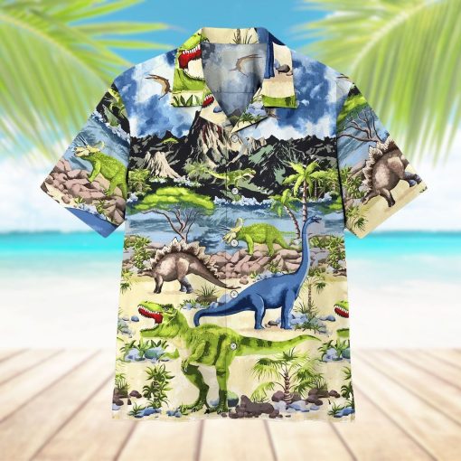 Gearhuman 3D Dinosaur Hawaii Shirt ZZ30062111 Short Sleeve Shirt
